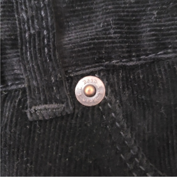 L.l. Bean women's classic black straight leg corduroy pants - Picture 7 of 10